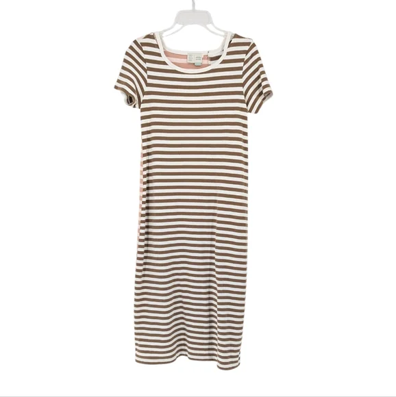 Anthropology Saturday Sunday Striped Midi Cotton Dress Size Small - Picture 2 of 11